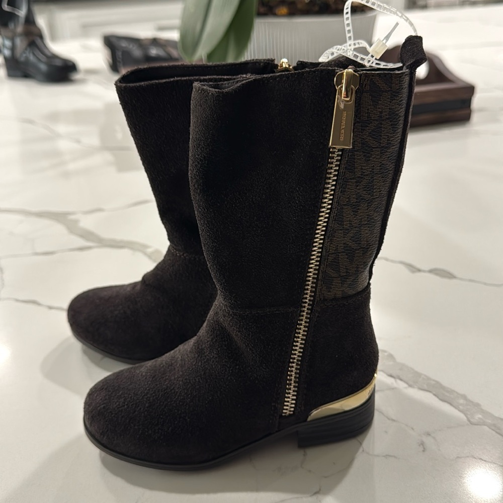 Michael Kors Black Brown suede Kids Boots